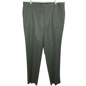 NWT Austin Reed Pants‎ Mens Sz 44 Gray Super 100s Wool Trouser Dress *Unhemmed